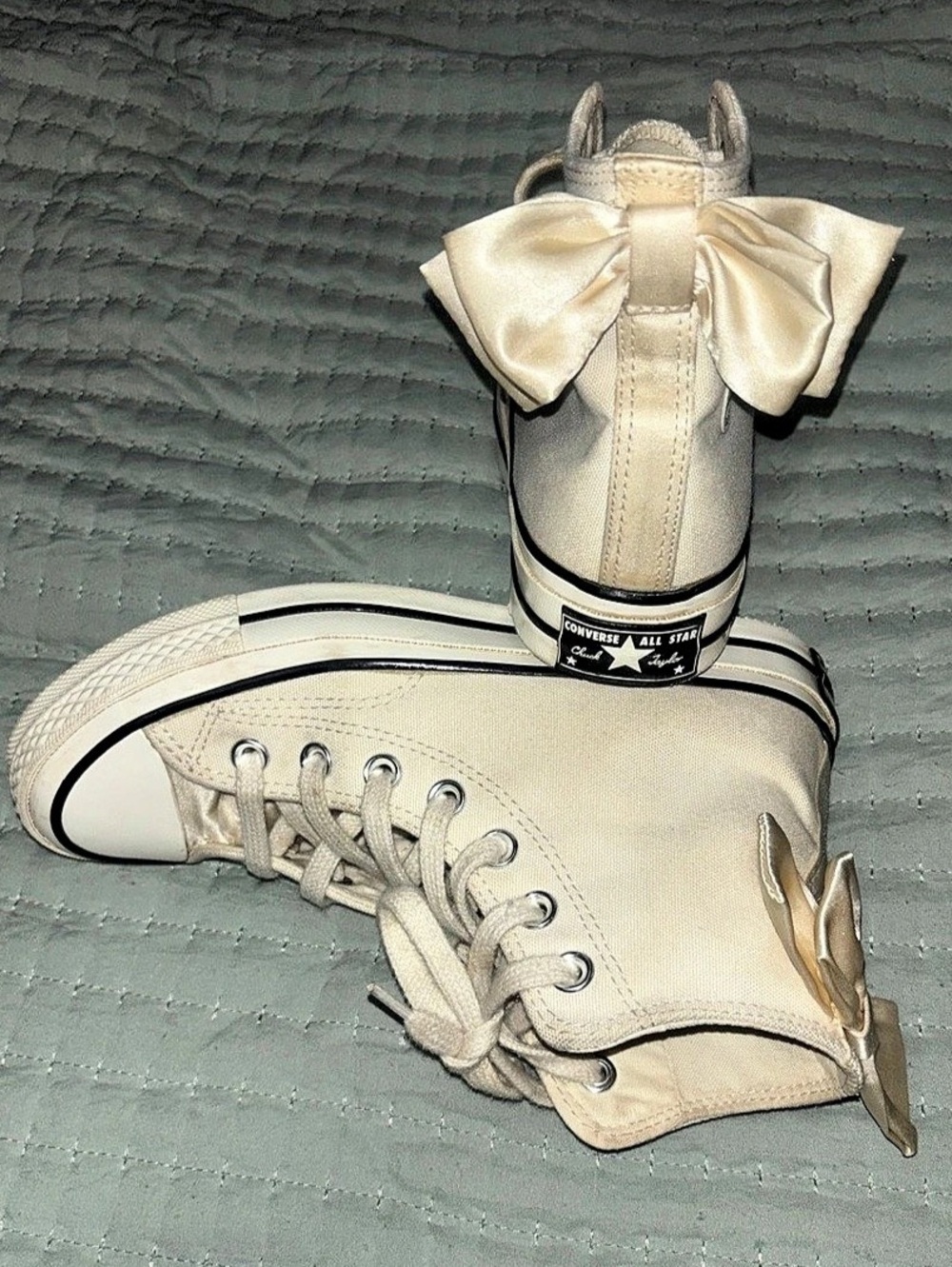 Converse Chuck Taylor All-Star Bow Back High-Top Sneaker - Cream Egret - W6.5 - Picture 6 of 7